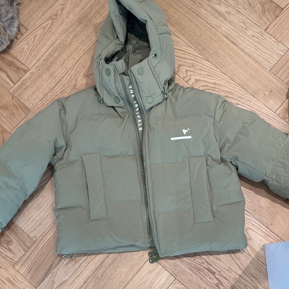 Women's Olive Puffer Jacket